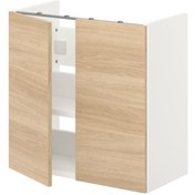 Resim IKEA Enhet, Lavabo Dolabı, 60x32x60 Cm, Beyaz-meşe 