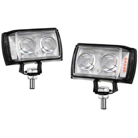 Resim Motosiklet Sis Farları Uyarı Sıçrama Lambası 6 Renkli Sis Lambaları Led Spot Işık Yardımcı Işık Far Ampulü Sürüş Lambası 