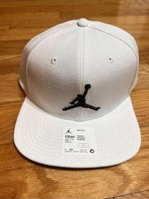 Resim Jordan Pro Jumpman Snapback Unisex Şapka Beyaz 