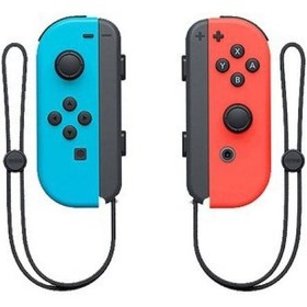 Resim Leezsinganahtar Kolu Joycon Kablosuz Bluetooth Gamepad Ns Sol Ve Sağ Kolu Uzaktan Kumandalı El Kayışıyla Uyandırma Mavi Ve Kırmızı Bir Çift + Kordon 