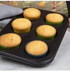Resim 2 Adet Cupcake Fırın Kalıbı 6 Büyük Bölmeli Muffin Kek Kalıbı Diğer 