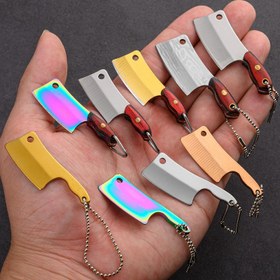 Resim Mini Mutfak Bıçağı Kesme Kenarı El Yapımı Koleksiyon Zenginlik Tanrısı Hediye Bıçak Anahtarlık Mücevher Bıçak 