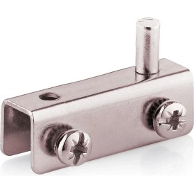 Resim Badem10 Cam Tutucu Etejer U Tipi Cam Raf Ahşap Menteşesi Nikel (4 Adet) 