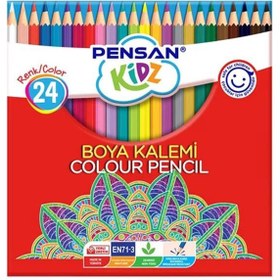 Resim Pensan Kidz Kuru Boya Kalemi 24 Renk Tam Boy 