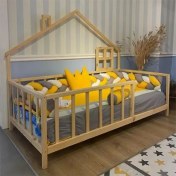 Resim Loolpi Home Loolpi Home Montessori Bebek ve Çocuk Karyolası Unisex Doğal Ahşap Yatak 