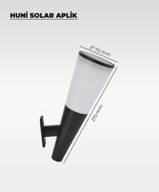Resim 8w Huni Solar Duvar Aplik - Gün Işığı 1 Adet 