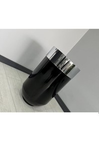 Resim Dekoratif Krom Darbuka Parlak Siyah Saksı 70cm 