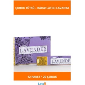 Resim Lavender Aromalı Rahatlatıcı Çubuk Tütsü 12 Paket 240 Adet 