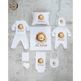 Resim Yzc Home E42 Isme Özel,ısimli, Erkek Bebek 10LU Beyaz Hastane Çıkışı 