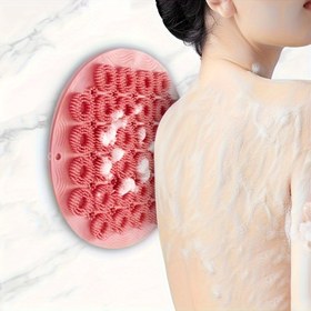 Resim 1 adet Duş Ayak ve Sırt Kesesi - Vantuzlu Duvara Monte Peeling Masaj Pedi, Kolay Ayak & Sırt Temizliği için Bükülmeye Dayanıklı Tasarım, Yaşlılar ve Hareket Kısıtlılığına Sahip Kişiler için Dayanıklı Güvenlik Aleti, Duş Sırt Kesesi, Bükülmeye Dayanıklı Tasarım, Duvara Monte Cihaz, Esnek Temizleme Aleti, Vücut için Banyo Süngeri, Vücut Fırçası, Banyo Aksesuarı, Duş Aksesuarı, Banyo Fırçası, Duş Fırçası, Vücut Yıkama Bezi, Duş Yıkama Bezi, Sırt Yıkama Bezi, Vücut Yıkama Bezleri, Banyo Süngeri 