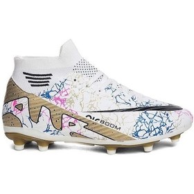 Resim Laliga 565 Erkek Çocuk Çoraplı Krampon Ayakkabı Beyaz 