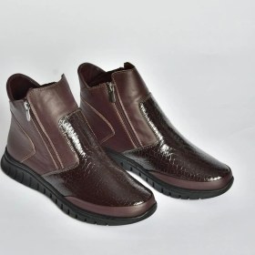 Resim Fox Shoes V555709303 Kahverengi Hakiki Deri Kroko Baskılı Kadın Bot Kahverengi-hakiki Deri 