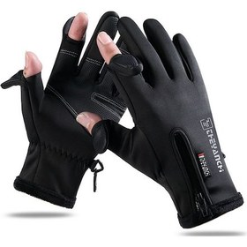 Resim Skycity Kışlık Isı Verici, Su Geçirmez, Dokunmatik Ekran Uyumlu, Kaymazsız, Moto/siklet Eldiveni - Siyah M 1 Çift 