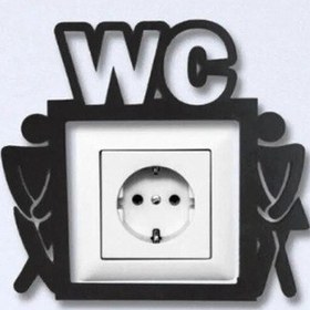 Resim Metal Dekoratif Tuvalet Priz Çerçevesi Wc Dekoratif Priz Çerçevesi Priz Kenarı 