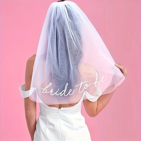 Resim Şık Çift Katmanlı Bayan Parti Perdesi - Beyaz, Gelin ve Nişanlılık Kıyafeti, Nişan Hediyeleri ve Gelinlik Hediyeleri için Mükemmel, Kokusuz, Elektrik veya Pil Gerektirmez, Düğün Aksesuarı | Şık Perde Tasarımı | Hafif Perde 