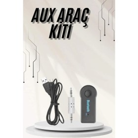 Resim FRY Yeni Nesil Bluetooth Aux Araç Kiti Siyah Tv Tablet Telefon Araç Araba 