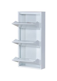 Resim Kaser Metal 3'lü Beyaz Ayakkabılık 