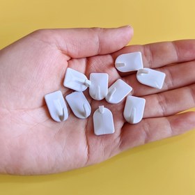 Resim 20 Adet Rahat Stil Plastik Çok Amaçlı Kancalar, Duvar Montajı, Mutfak Banyo Yatak Odası Ofis İçin Asmak İçin Sorunsuz Yapıştırıcı ile Kolay Kurulum 