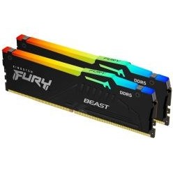 Resim Kingston Fury Beast RGB 16GB (2x8) DDR5 6000MHz CL36 AMD EXPO Ram 