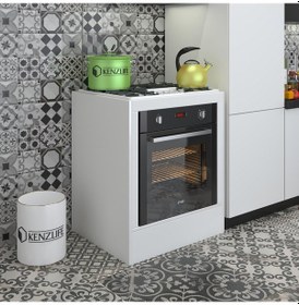 Resim Kenzlife Ankastre Modülü Kabini Aziz Byz Fırın Ocak Dolabı 70 Cmye Kadar Ocak İçin Uyumlu Beyaz 