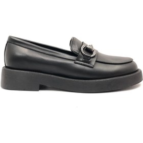 Resim Greyder 72133 Zn Urban Deri Comfort Casual Oxford Kadın Ayakkabı SİYAH 