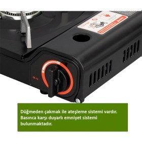 Resim Tekli Portatif Ocak Kamp Ocağı + Kamp Gazı 227g 1 Adet Çok Renkli 