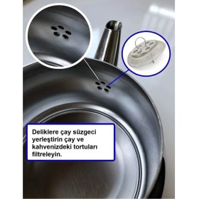 Resim Paslanmaz Demlik Süzgeç Seti, 6 Adet, Kolay Takıp Çıkarılır, Dayanıklı ve Şık Tasarım 