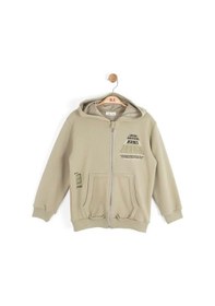 Resim Erkek Çocuk Adventure Fermuarlı Hırka Nk-49318 Yeşil 
