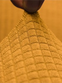 Resim Sandalye Kılıfı Yıkanabilir Likralı Esnek Lastikli Sandalye Örtüsü 6 Adet Hardal 