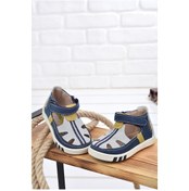 Resim Potincim Kiko Şb 2256-61 Orto Pedik Erkek Çocuk Ilk Adım Ayakkabı Sandalet (546176923) Lacivert - Gri|21 