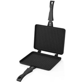 Resim Oms 3773 Döküm Ocak Üstü Tost Makinesi 23x17cm 