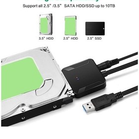 Resim Sata Usb 3.0 2.5 / 3.5 Hdd Ssd Sabit Disk Dönüştürücü Kablosu 