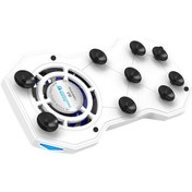 Resim Powstro 3'ü 1 Arada Mobil Tutucu Standı 4-6 İnç Radyatör Cep Telefonu Halkaları Tutucu 2000ma Braket/güç Bankası/telefon Soğutma Fanı Beyaz 