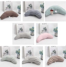 Resim Wondernest 2 Adet Çocuk Boyunluk Kafalık, Rahat Araba Yastığı Omuz Koruma Mavi Gri Şerit 