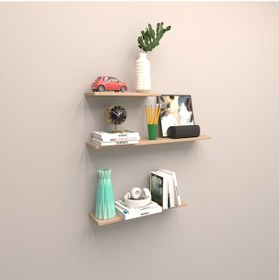 Resim Rafkestir 3 Lü Raf Set ( 60-40-40 ) Cappicino 