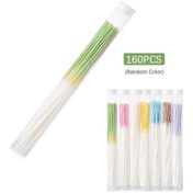 Resim 60/70/160 Adet Deldi Kulak Temizleme Ot Çözüm Kağıt İpi Kulak Delik Aftercare Araçları Kiti Tek Kullanımlık Küpe Delik Temizleyici Fildişi 