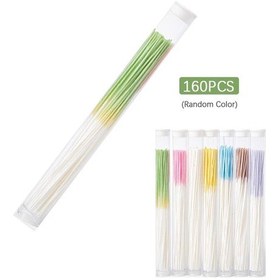 Resim 60/70/160 Adet Deldi Kulak Temizleme Ot Çözüm Kağıt İpi Kulak Delik Aftercare Araçları Kiti Tek Kullanımlık Küpe Delik Temizleyici Fildişi 