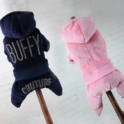 Resim BUFFYY Sevimli Köpek Kışlık Mont - Kalınlaştırılmış Sıcak Polar Astarlı Kar Montu, Ayarlanabilir Kapüşon ve Pati Detayları ile Bichon Frise, Pomeranian, Yorkshire Terrier, Maltese, Poodle için - Tüm Mevsim Evcil Hayvan Giyimleri, Köpek Kışlık Mont, Evcil Hayvan Kışlık Giyim, Eğlenceli Evcil Hayvan Tasarımı, Dayanıklı Evcil Hayvan Giyimleri 