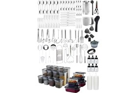 Resim UltraMint 134 Parça Paslanmaz Çelik Çeyiz Takımı, Şık ve Dayanıklı Set 