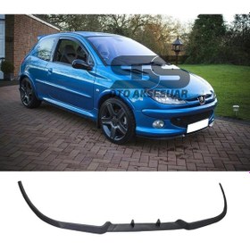 Resim Peugeot 206 Cupra R Uyumlu Ön Lip Mat Siyah Ön Tampon Lip 