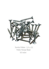 Resim Adilon Sunta Vidası, 3,5 X 25 Mm, 50 Adet, Yhb Vida 3,5 x 25 