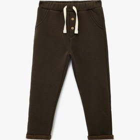 Resim Koton Şardonlu Duble Paça Düğmeli Bağcıklı Eşofman Altı Kahverengi 6wmb40096tk Kahve 