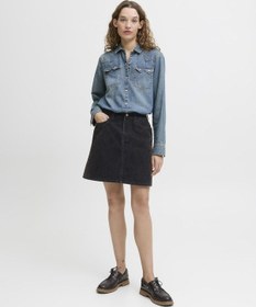 Resim Jack & Jones Kadin Denim Mini Etek - Mia - 12283032 Brown Denim 