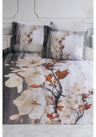 Resim Camellia Çift Kişilik Dijital Saten Nevresim Takımı Çok Renkli 