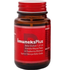 Resim İmuneks Farma Plus® Beta Glukan (1,3/1,6), Aserola Meyve Tozu ve Kuşburnu Eki içeren Takviye Edici Gıda 
