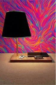 Resim 571 Store DEKORATİF MASA ABAJURU MDF AYAK KUMAŞ BAŞLIK 