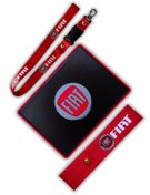Resim TUSBA MARKET Fiat Logolu Anahtarlıklı Oto Ayna Askısı | Torpido Üstü Kaydırmaz Ped | Fiat Tampon Çeki Ipi 