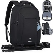 Resim Lubardy Kamera Sırt Çantası, DSLR Kamera Profesyonel Kamera Sırt Çantası, 15.6 inç Dizüstü Bilgisayar Sırt Çantası, Tripod Hırsızlık Önleyici Kamera Kılıfı, Erkek ve Kadın Büyük Fotoğrafçılık Sırt Çantaları, Siyah 