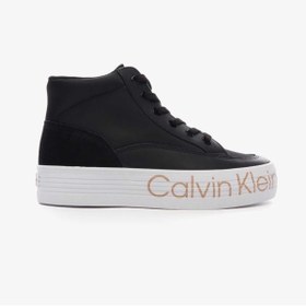 Resim Calvin Klein Jeans Vulc Flatf Mid Wrap Around Logo Kadın Siyah Sneaker 