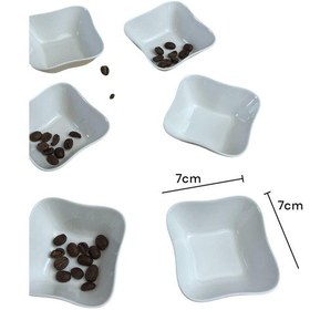 Resim 6lı Porselen Kase Çerezlik Sosluk Mini Boy 633 Beyaz 